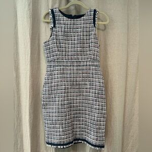 J Crew Navy Tweed Dress